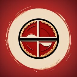 Логотип красно-белый круг с красным 512×512