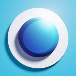 Логотип сине-белая круглая кнопка 512×512